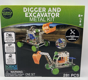 Science Squad Digger And Excavator Metal Kit 281 PCS STEM Building Set